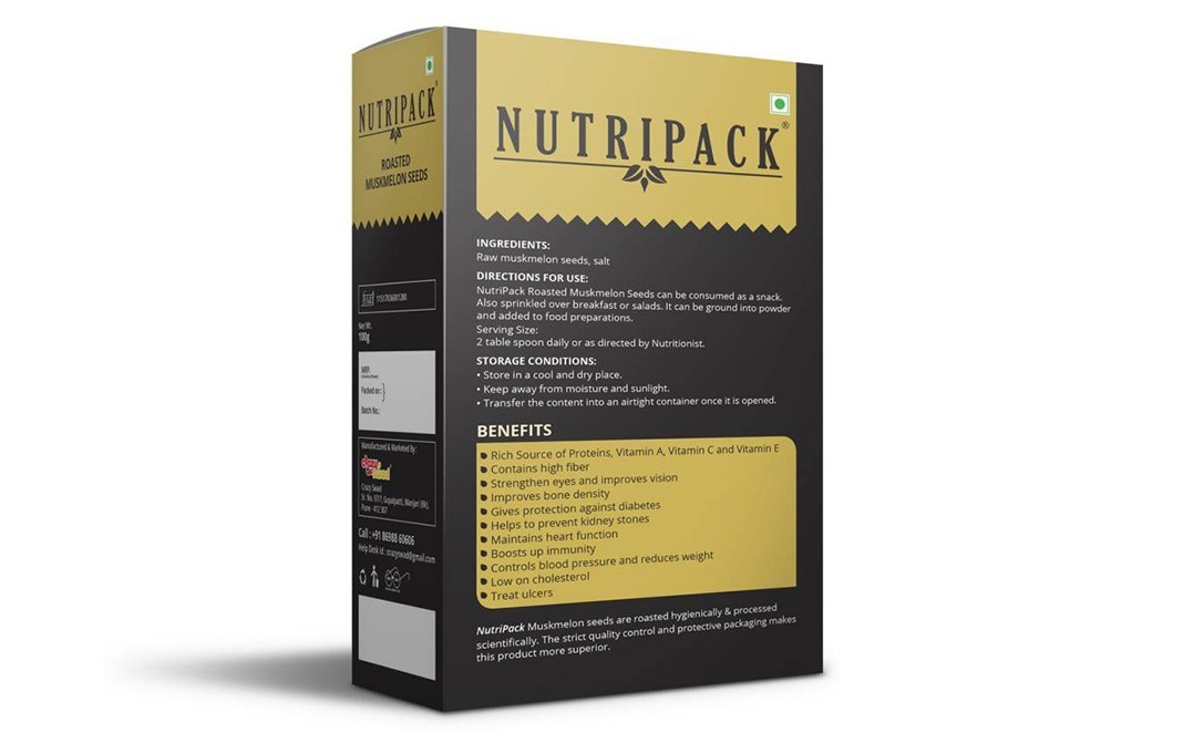 Nutripack Roasted Muskmelon Seeds    Box  500 grams